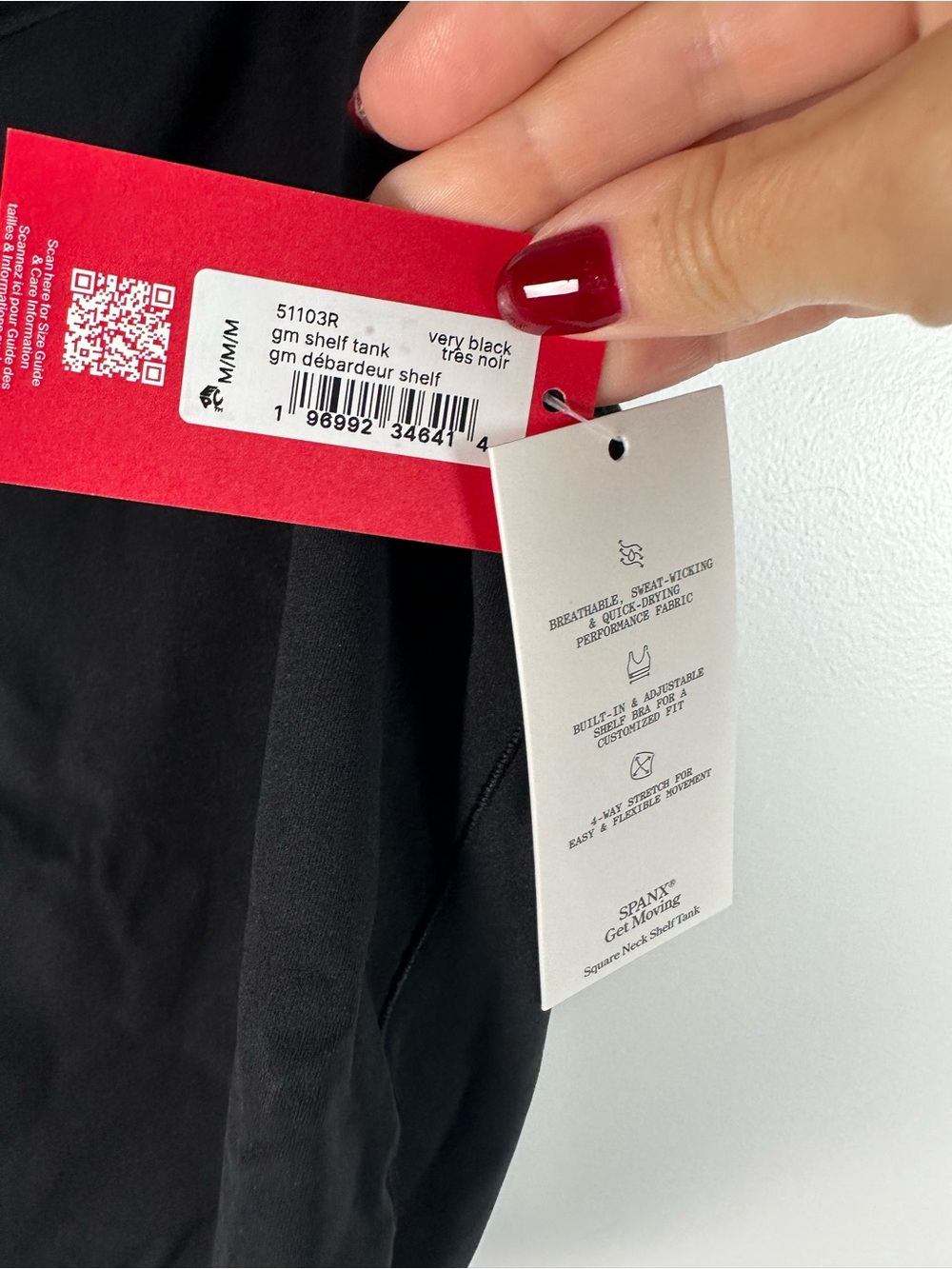 SPANX Black Square Neck Tank - Picture 3 of 8